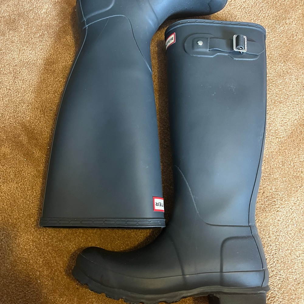 Hunter Black Tall Rain Boots